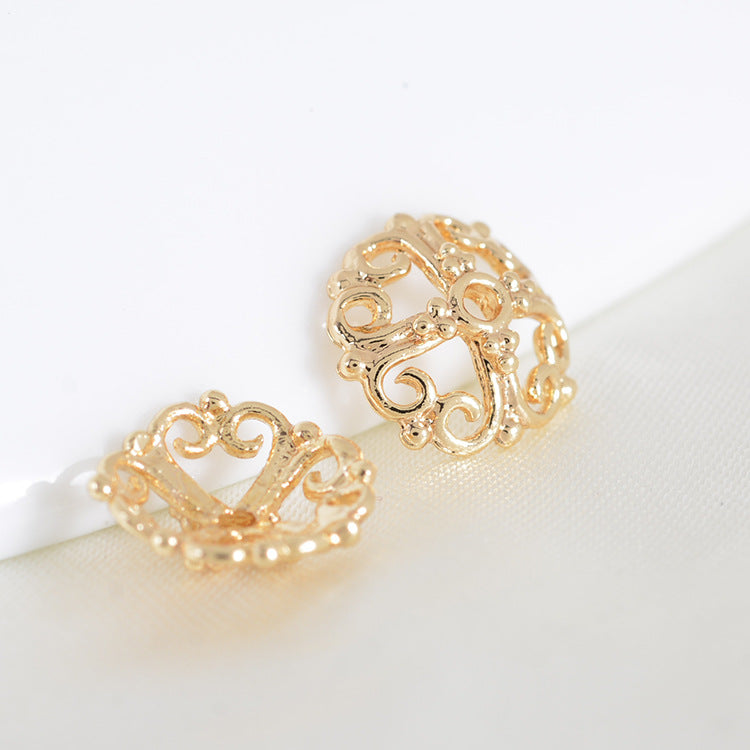 50 bonnets de perles florales, tasse 14K GF, breloques, entretoise de perles