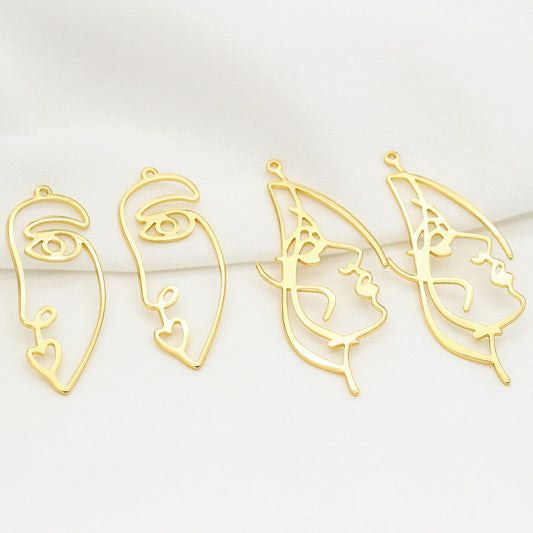 10 pendentif à breloque cercle portrait 14K GF