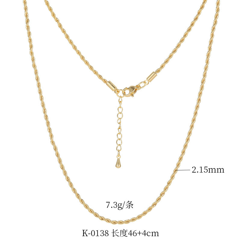 2 Cable Box Singapore Beaded Chain Necklace with Extender 14K GF Choker