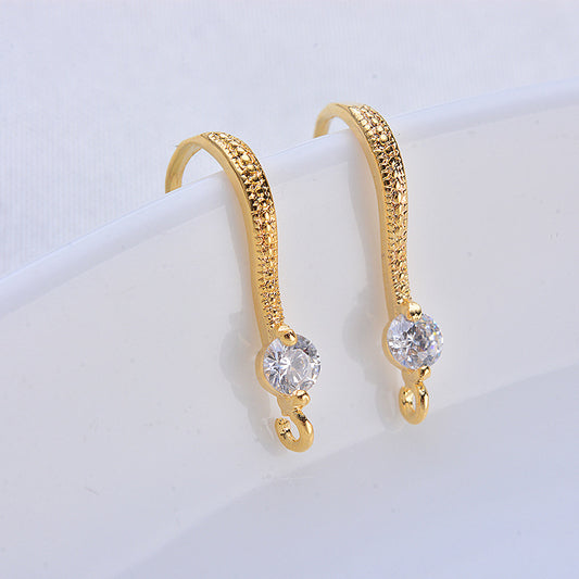 20 boucles d'oreilles à crochet ornées de strass 14K GF
