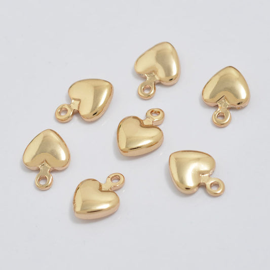 100 petit coeur avec pendentif à breloque en boucle 14K GF goutte d'extrémité de chaîne étendue