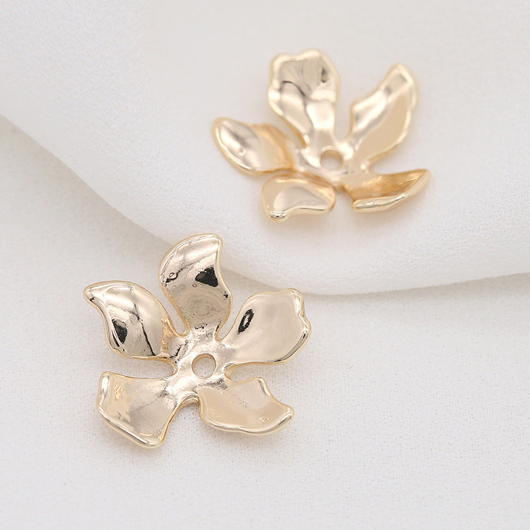 10 capuchons de perles florales, tasse 14K GF, entretoise de perles de charme