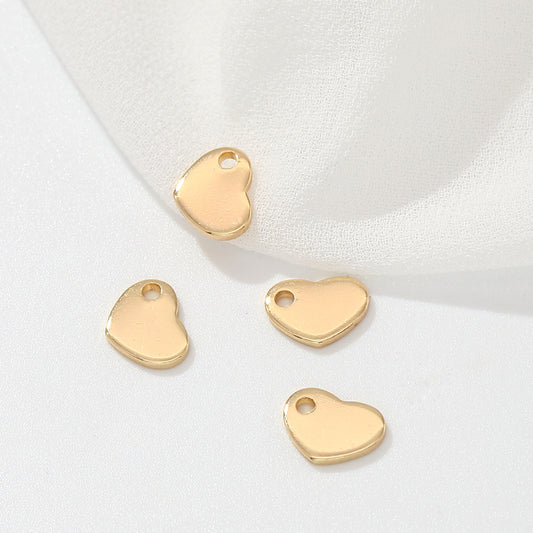 10 pendentif à breloque coeur brillant 14K GF