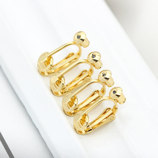 Clips d'oreille à 4 boutons avec boucle d'oreille sans perçage 14K GF