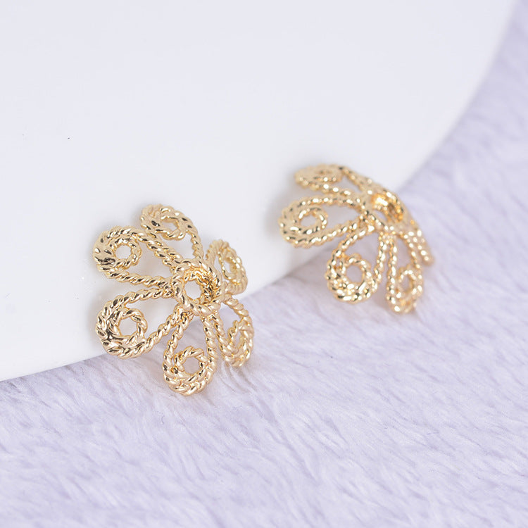 20 capuchons de perles florales, tasse 14K GF, entretoise de perles de charme