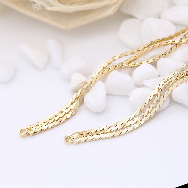 20 pendentif à breloque pompon chaîne serpent 14K GF