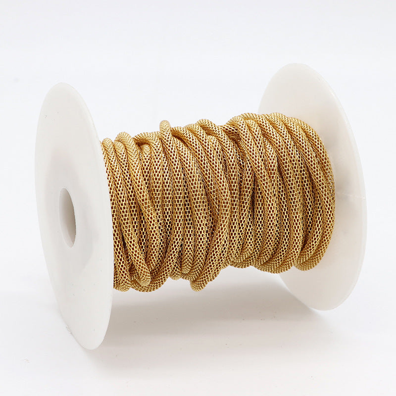 2 Meters Holow Round Box Link Cable Chain 14K GF