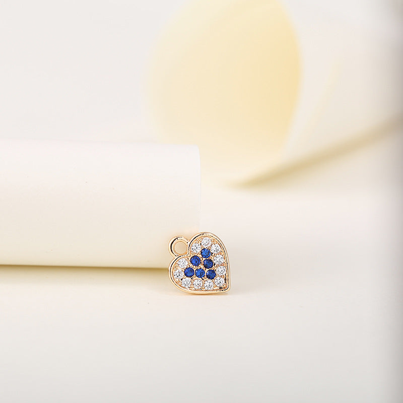 Pendentif à breloque 2 cœurs orné de strass 14K GF