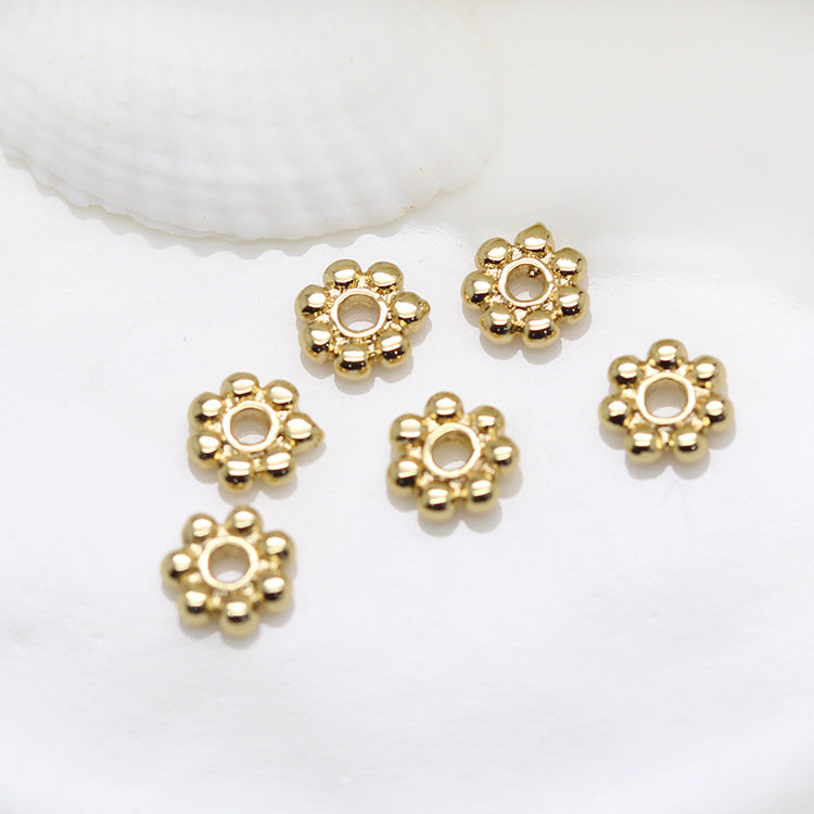 30 Charme de perles florales 14K GF Entretoise de perles