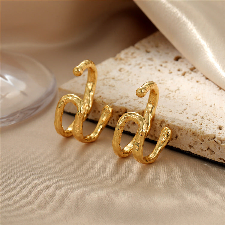 4 boucles d'oreilles fondantes, manchettes d'oreille, grimpeur sans perçage, boucle d'oreille 14K GF