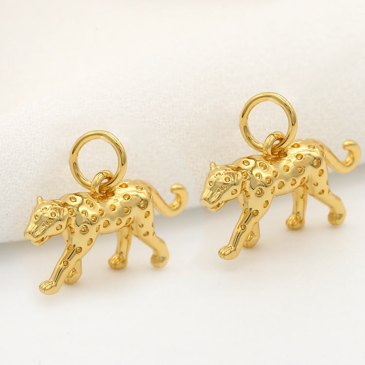 5 Leoparden-Charm-Anhänger 14K GF