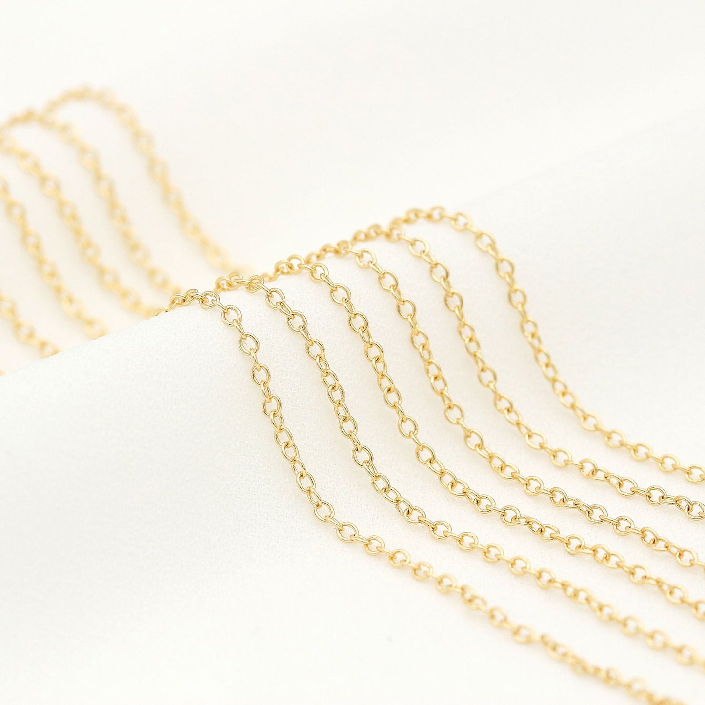 Chaîne de câble à maillons ovales de 5 mètres 14K GF