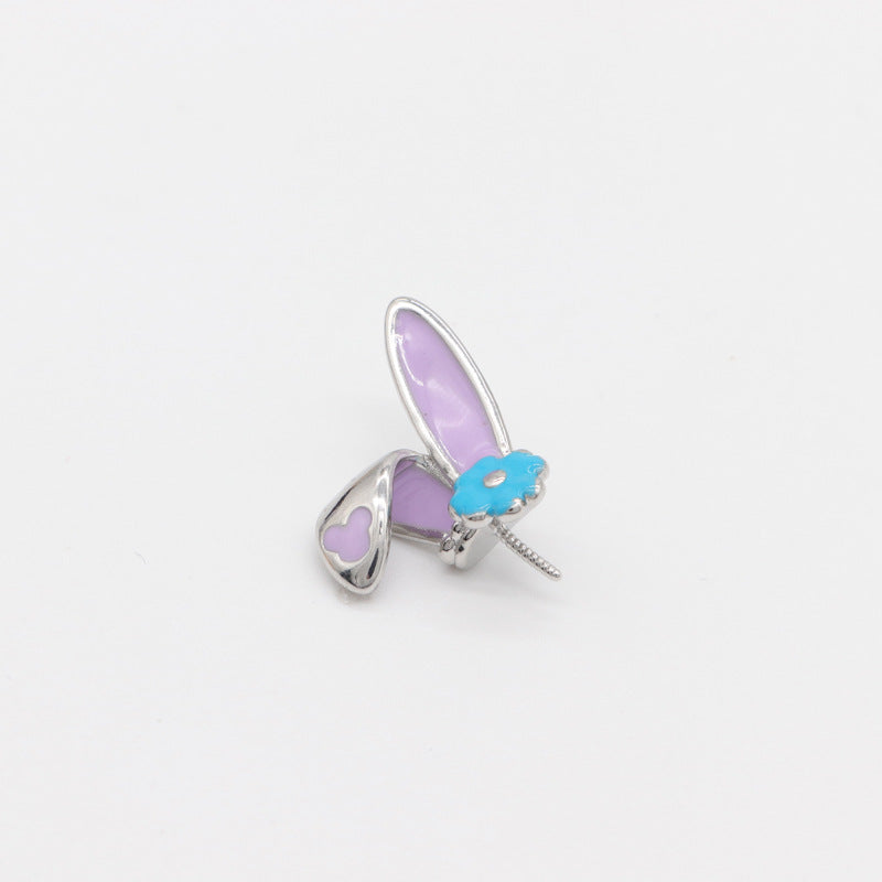 2 Lapin Charme Pendentif Émail Époxy 14K GF Perle Semi-Percée Perle Vierge