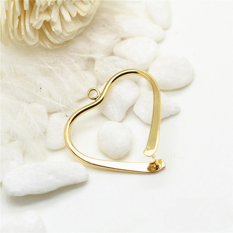 10 Herz-Kreis-Charm-Pinch-Bail-Anhänger 14K GF