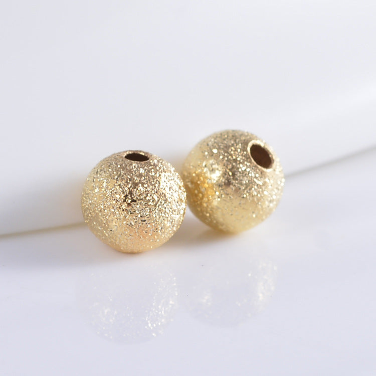 100 Charme de perles rondes givrées 14K GF Entretoise de perles