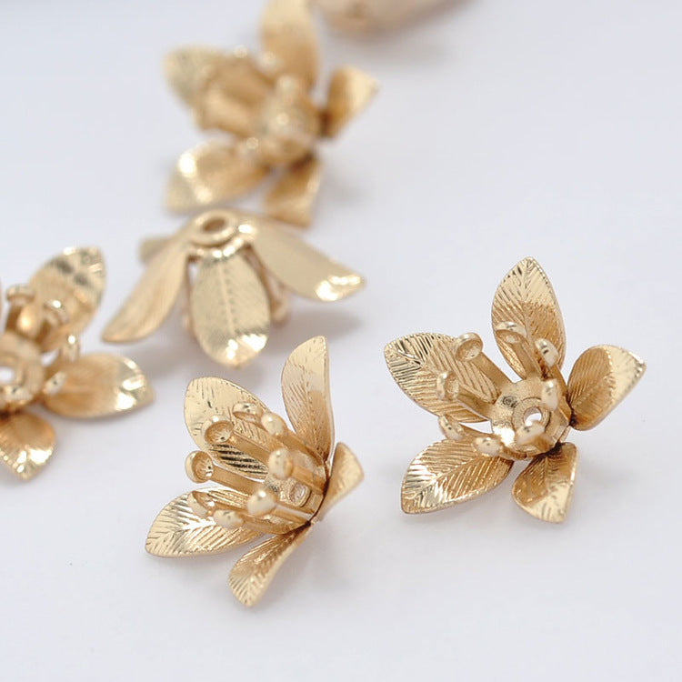 20 capuchons de perles florales, tasse 14K GF, entretoise de perles de charme