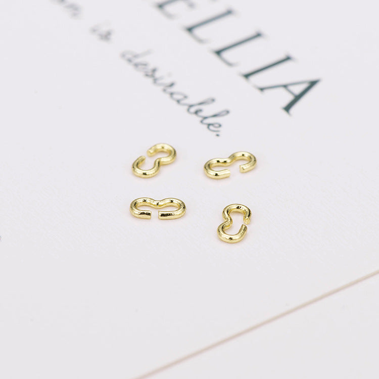 100 Open Circle 3 Shaped Jump Ring 14K GF Connector