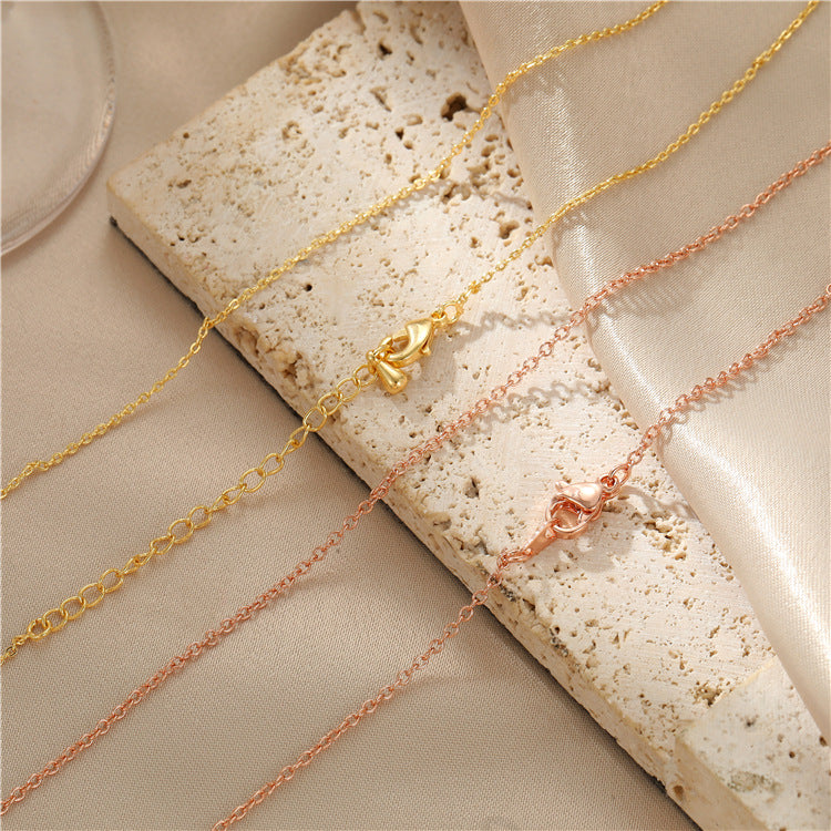 Collier à 2 chaînes câblées 14K GF ras du cou avec rallonge