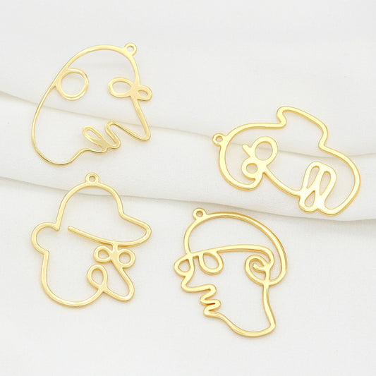 10 pendentif à breloque cercle portrait 14K GF