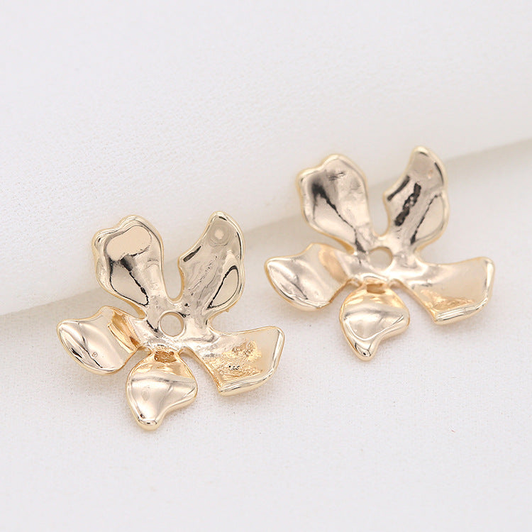 10 capuchons de perles florales, tasse 14K GF, entretoise de perles de charme