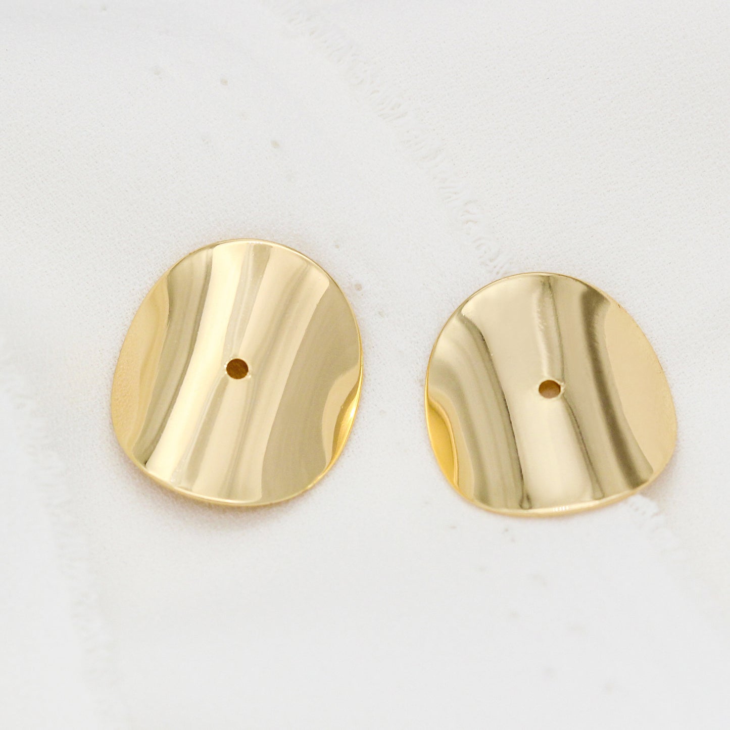 30 pièces rondes incurvées perle 14K GF charme perlage entretoise