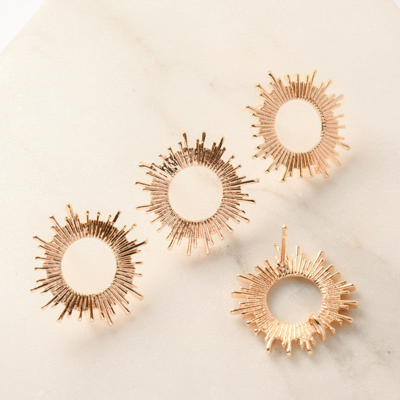 20 boucles d'oreilles Sun Circle Stud avec boucle 14K GF Earing