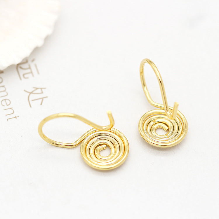 4 clips d’oreille en spirale sans piercing boucle d’oreille 14K GF boucle d’oreille demi-percée perle vierge
