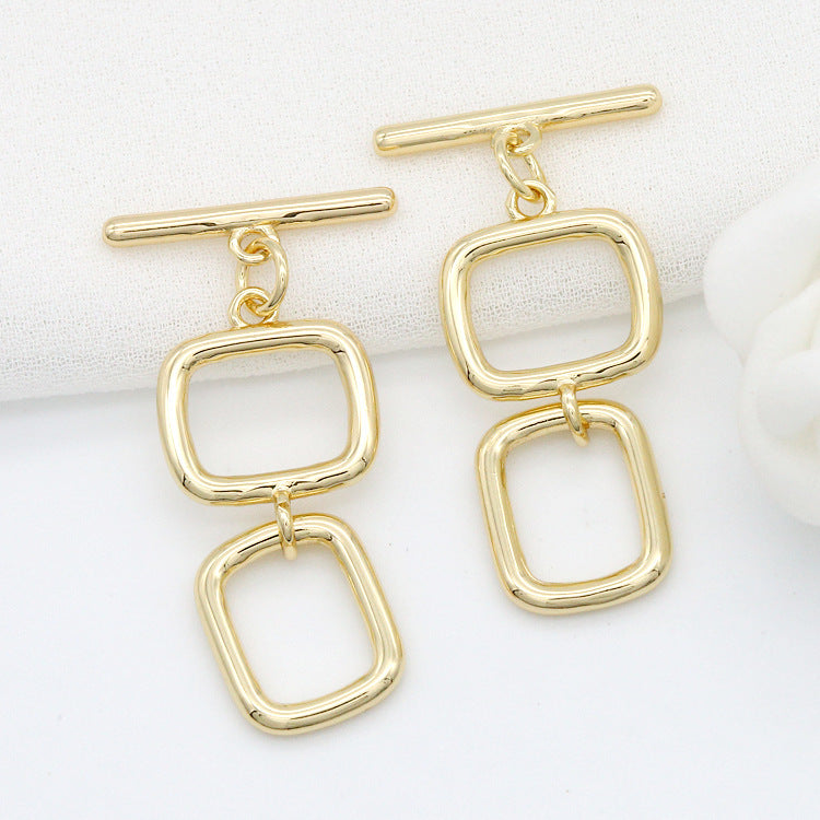 2 Sets Floral Circle OT Clasp 14K GF Clasp for Necklace Bracelet 20x35mm - 20mm