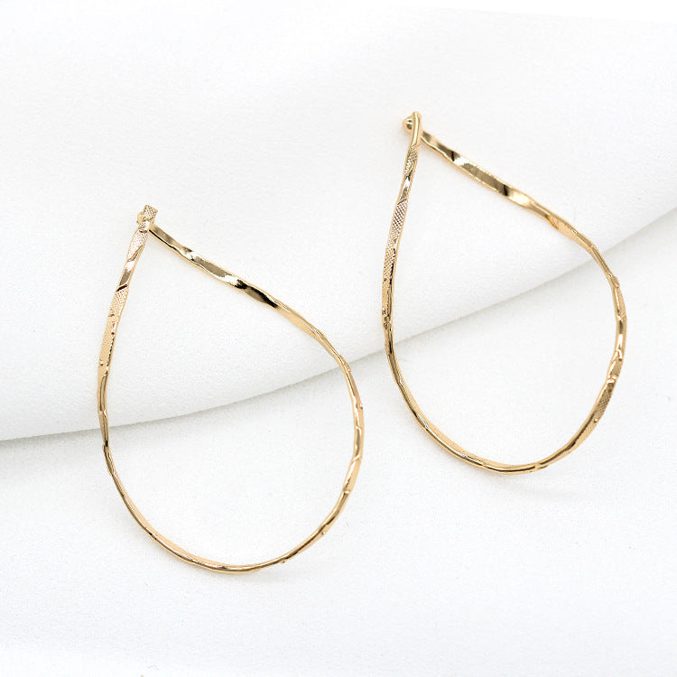 30 pendentif à breloque cercle goutte d'eau torsadé 14K GF