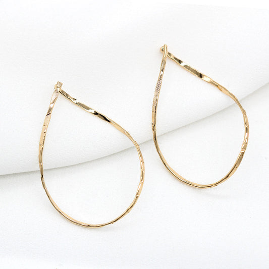 30 pendentif à breloque cercle goutte d'eau torsadé 14K GF