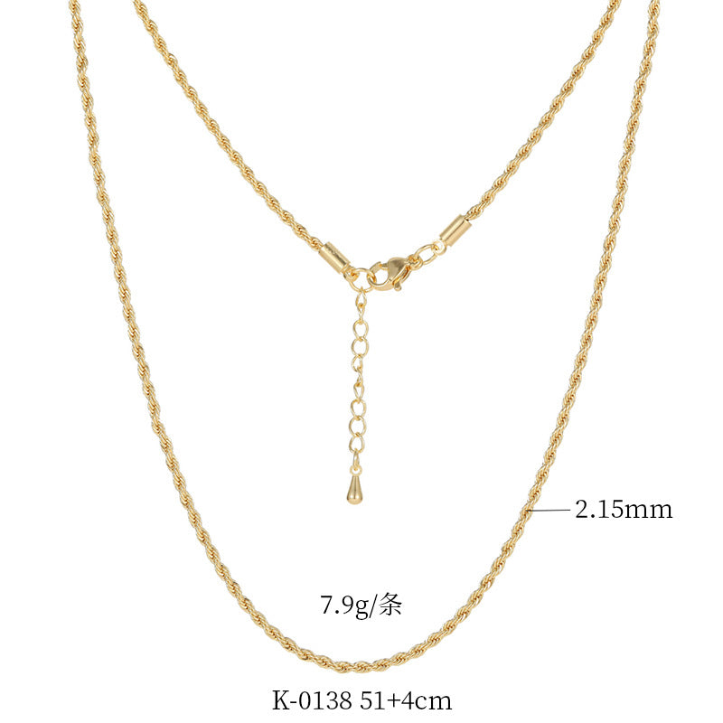 2 Cable Box Singapore Beaded Chain Necklace with Extender 14K GF Choker