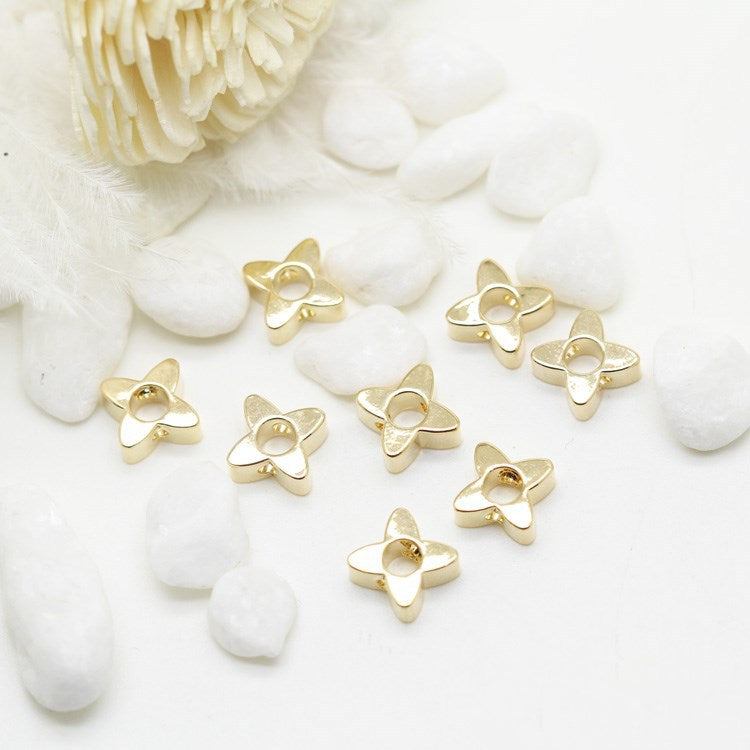 20 minuscules perles florales 14K GF Charm Beadwork Spacer
