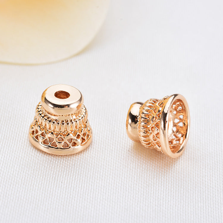 20 capuchons de perles florales, tasse 14K GF, entretoise de perles de charme