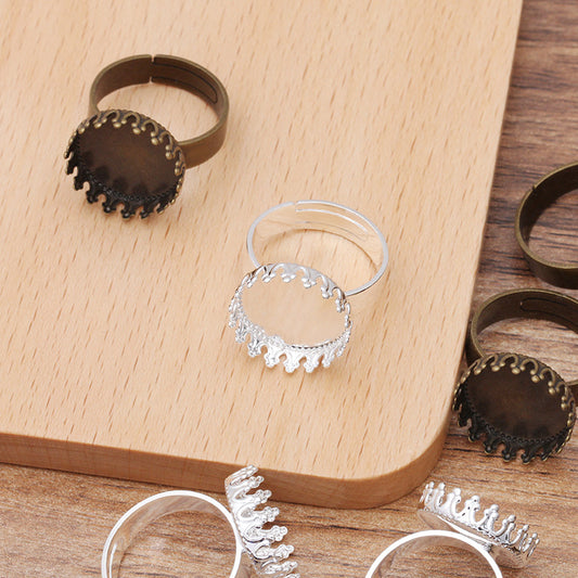 200 Kronenrand-Bezel-Becher, zu öffnender Kreisring, 18 kg, 15 mm, runder Cabochon-Rohling, Edelsteinfassung