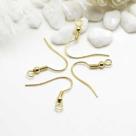 200 boucles d'oreilles en perles à crochet à ressort uni Earing14K GF