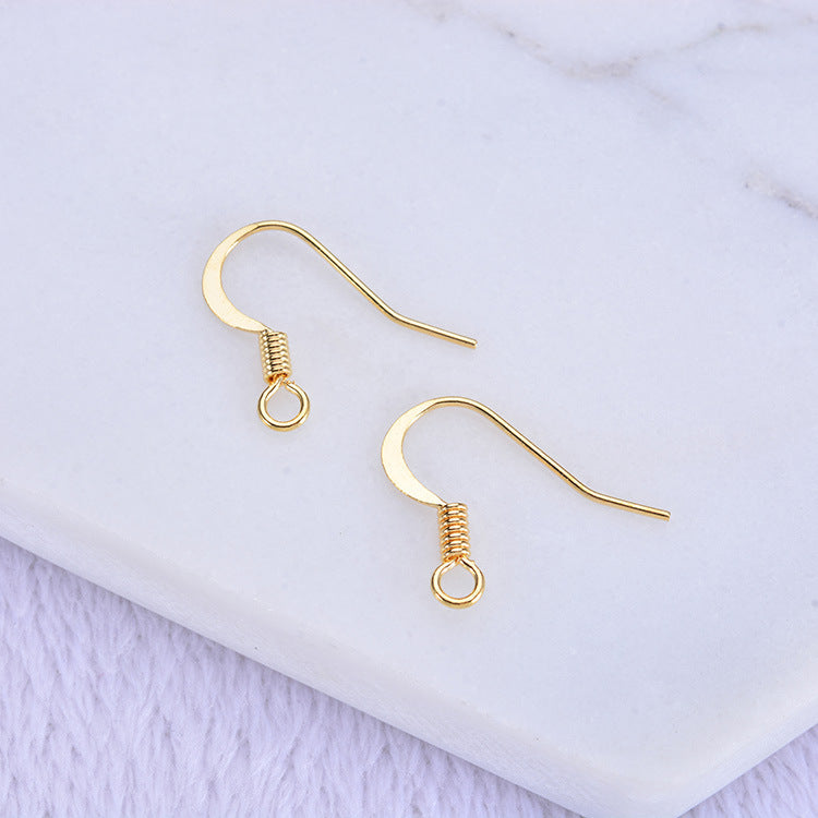 100 boucles d'oreilles à crochet à ressort uni Earing14K GF