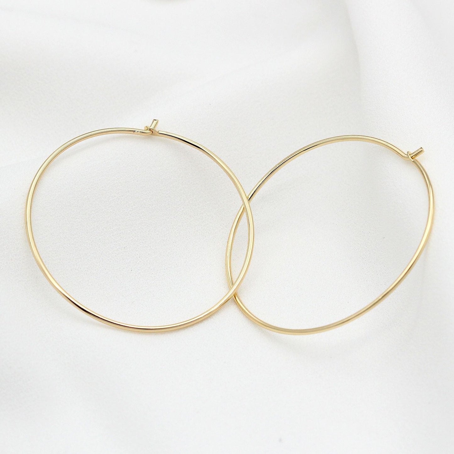 20 breloques circulaires ouvrantes rondes unies 14K GF