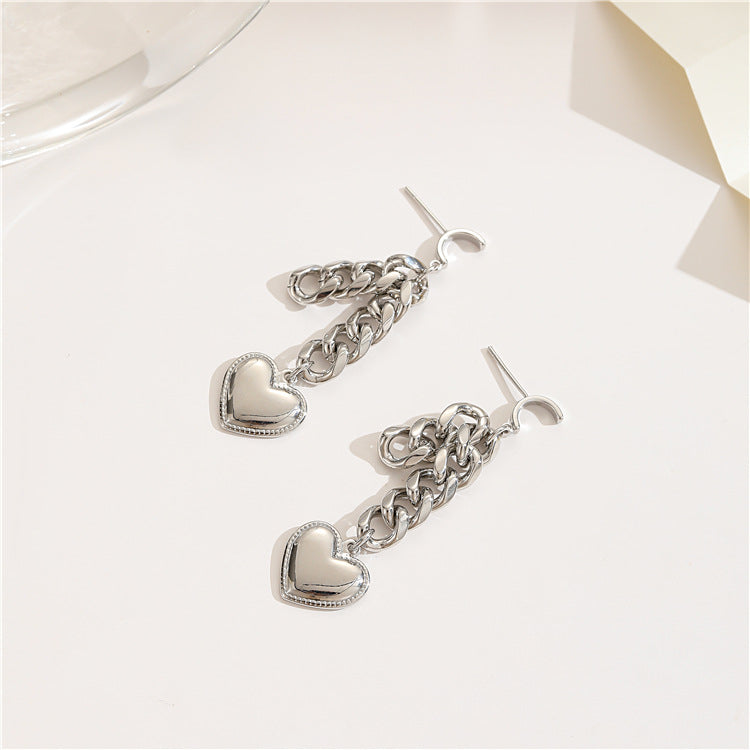 Boucles d'oreilles à clous ondulés incurvés à 4 chaînes de câbles, 14 carats, GF