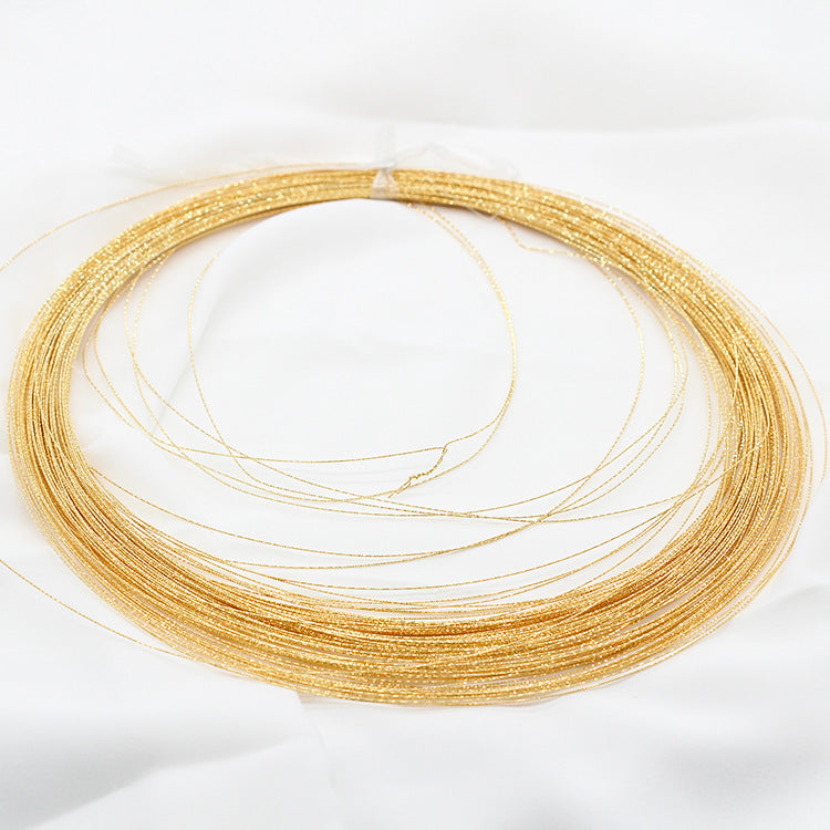 Fil sculpté perlé de 2 mètres 14K GF