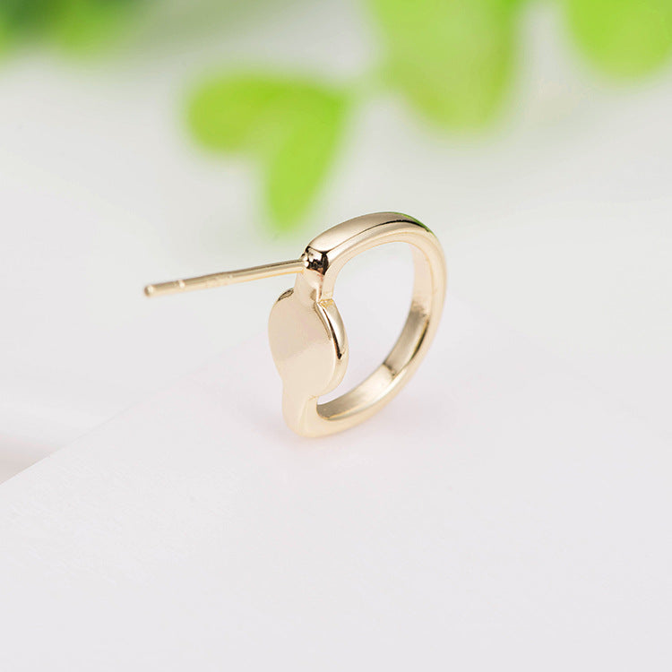 Boucles d'oreilles à 4 cercles ronds avec coussinets, 14 carats GF