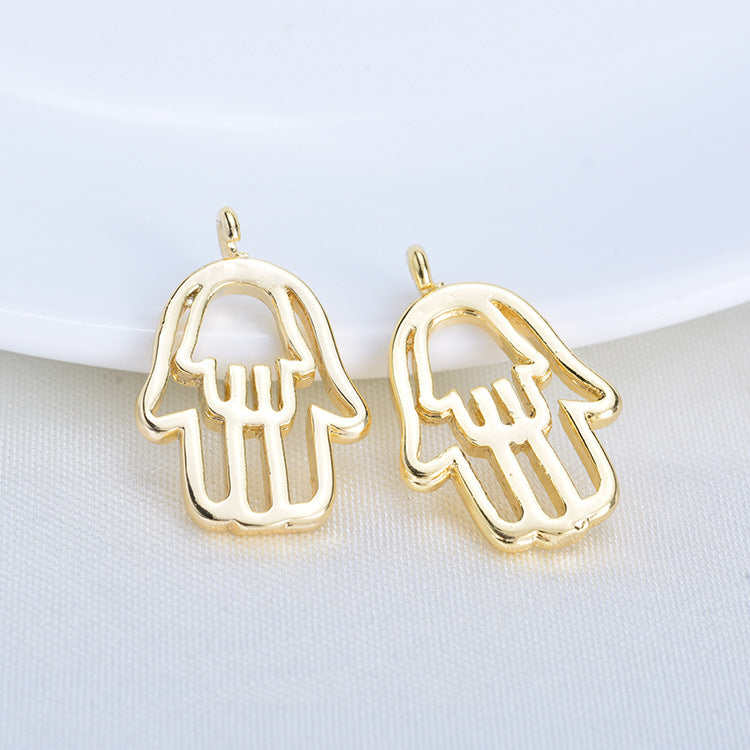 20 pendentif à breloque Hamsa 14K GF