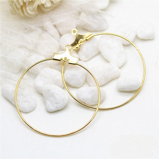 50 pendentif à breloque cercle rond uni 14K GF