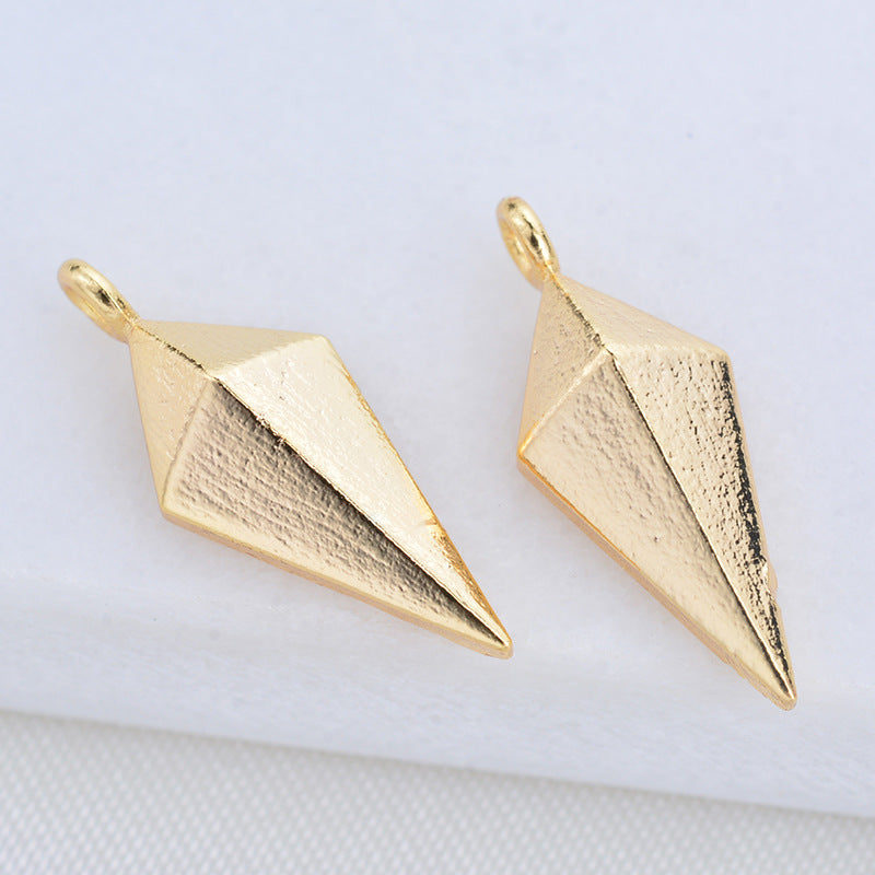 Pendentif à breloque pointe de flèche en diamant givré 20 14K GF