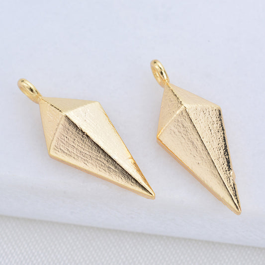 Pendentif à breloque pointe de flèche en diamant givré 20 14K GF