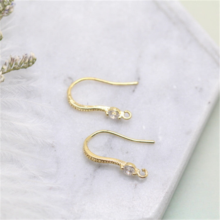 Boucles d'oreilles à 10 crochets ornées de strass 14K GF