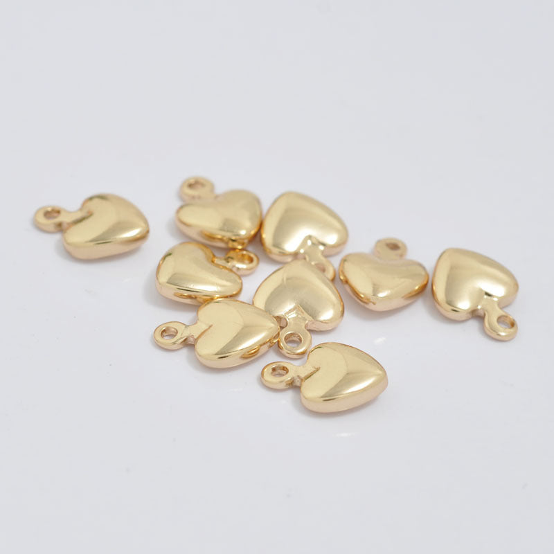 100 petit coeur avec pendentif à breloque en boucle 14K GF goutte d'extrémité de chaîne étendue
