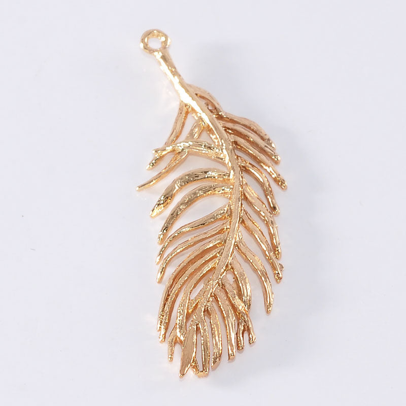Pendentif à breloque 20 plumes 14K GF