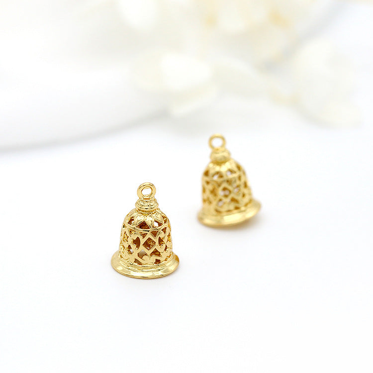 2 pendentifs à breloque cloche creuse 14K GF
