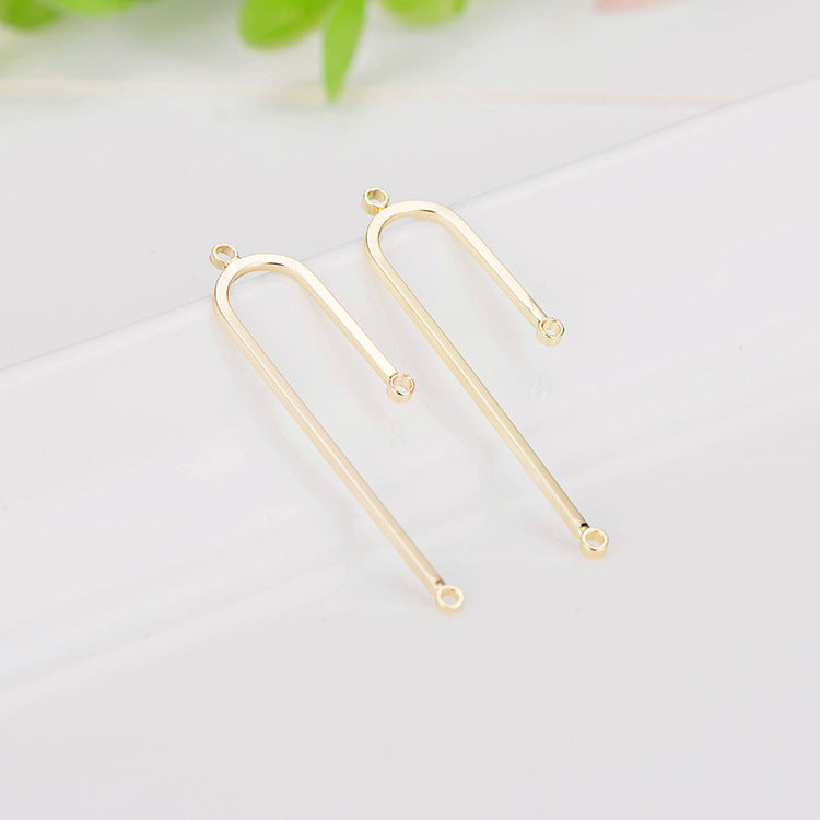 10 pendentifs à breloques multi-boucles en forme de cercle en U 14K GF