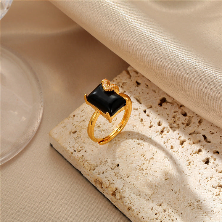2 ensembles de pendentifs à breloques ornés de strass rectangulaires, collier, boucles d'oreilles, bague de déclaration 14K GF